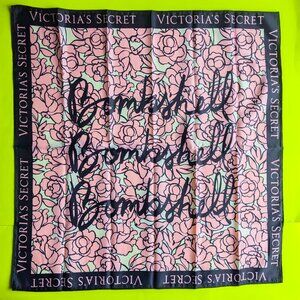 Victoria's Secret Floral Bombshell Neck Scarf 25"X25"- Limited Edition